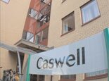 It's a long walk to the top floor of Caswell as the lift is still broken