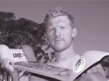Dave Cornthwaite, with his long board Elsa