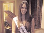 Rachel woods after winning the Miss Swansea title
