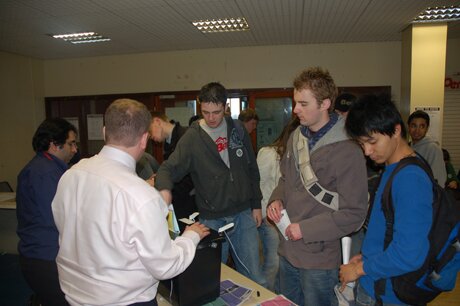 Students casting their vote