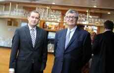 Dean Piercy (right) with son deputy dean Piercy (left)