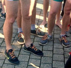 Swansea University rowing club sport their Rainbow laces at Saturday's boat race. (photo:@SwanseaSUSport)