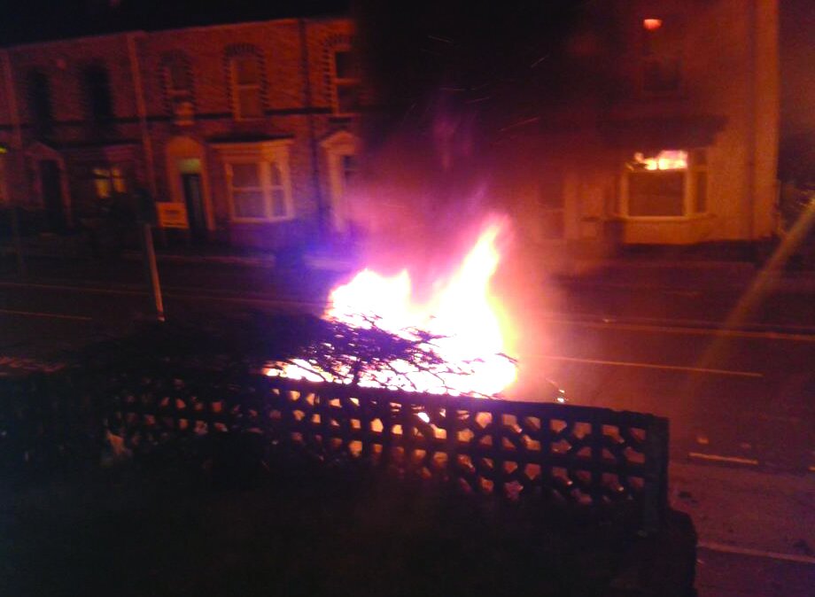 CRIME: In another incident in Brynmill, a car was accidentally set on fire near the Cricketers pub on King Edward’s Road. Photo: Rhys Orton.