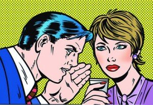 Man And Woman Gossiping